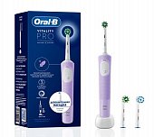 Купить oral-b (орал-би) электрическая зубная щетка vitality pro тип 3708 с зарядным устр., тип 3757, сиреневый с насадкой sensitive clean eb60 в Бору