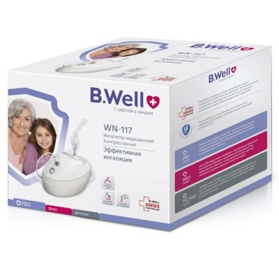Купить b.well (би велл) ингалятор компрессорный wn-117 компактный в Бору
