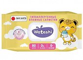 Купить watashi (ваташи) салфетки влажные для детей с д-пантенолом 0+ 80 шт. в Бору