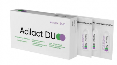 Купить ацилакт дуо (acilact duo) крем для интимной гигиены дозированный 1,2г, 10 шт в Бору