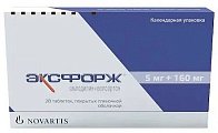 Купить эксфорж, таблетки, покрытые пленочной оболочкой 5мг+160мг, 28 шт в Бору
