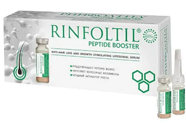 Rinfoltil (Ринфолтил) Пептид Бустер Липосомальная сыворотка против выпадения и для роста волос, 30 шт