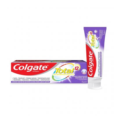 Купить колгейт (colgate) зубная паста total 12 pro-здоровье десен, 75мл в Бору