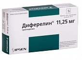 Купить диферелин, лиофилизат для приготовления суспензии для в/мышечного и п/кожного введения пролонг действия 11,25мг, флакон в Бору