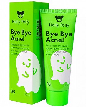 Holly Polly (Холли Полли) Bye Bye Acne! крем для лица регенерирующий против акне и воспалений для проблемной кожи, 50мл 