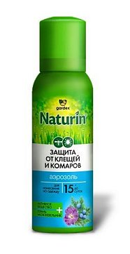 Гардекс (Gardex) Натурин аэрозоль от комаров и клещей на одежду, 100мл