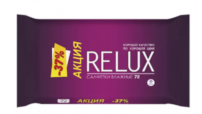 Купить relux (релюкс) салфетки влажные освежающие 72шт в Бору