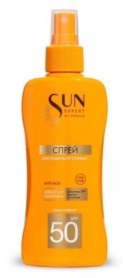 Купить krassa (красса) sun expert спрей для защиты от солнца spf50, 180мл в Бору