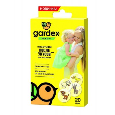 Купить пластырь gardex baby (гардекс) после укусов насекомых, 20 шт в Бору