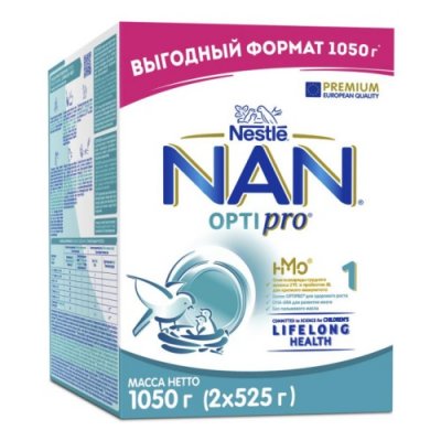Купить nan optipro 1 (нан) смесь сухая для детей с рождения, 1050г в Бору