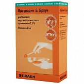 Купить браунодин б.браун, раствор для местного и наружного применения 7,5%, флакон 100мл в Бору