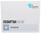 Купить лозартан, таблетки, покрытые пленочной оболочкой 50мг, 60 шт в Бору