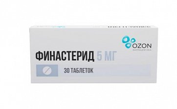 Финастерид, таблетки покрытые пленочной оболочкой 5 мг, 30 шт