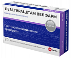 Купить леветирацетам велфарм, таблетки покрытые пленочной оболочкой 1000 мг, 30 шт в Бору