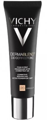 Купить виши дермабленд (vichy dermablend) 3d тональная основа корректирующий макияж 30мл тон 20 ваниль в Бору