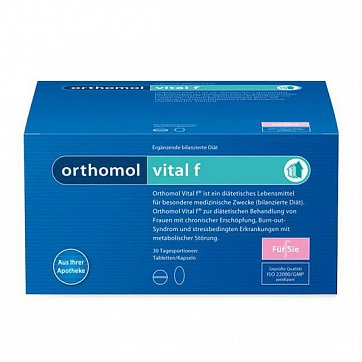 Orthomol Vital F (Ортомол Витал Ф), двойное саше (таблетка+капсула), 30 шт БАД