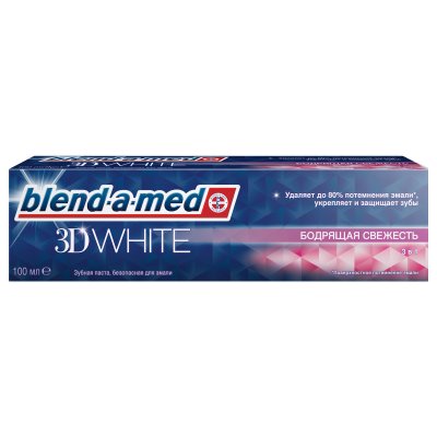 Купить blend-a-med (бленд-а-мед) зубная паста 3д вайт бодрящая свежесть, 100мл в Бору