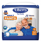 Купить liberty premium pants (либерти премиум пантс) подгузники-трусики для взрослых одноразовые l 10шт в Бору