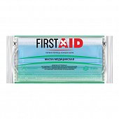 Купить маска медицинская трехслойная одноразовая ферстэйд (first aid) 9,5х17,5см, 5 шт в Бору
