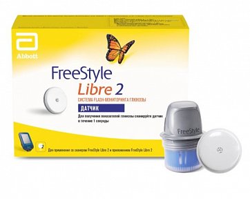 Датчик системы Flash-мониторинга глюкозы FreeStyle Libre 2