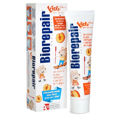 Купить биорепейр (biorepair) зубная паста детская кидс 0-6лет экстракт персика, 50мл в Бору