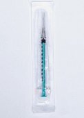 Купить шприц 1мл инсулиновый 100ин/ед (трехкомпонентный) стерильный с иглой луер 0,4х12мм премиум, 100 шт в Бору