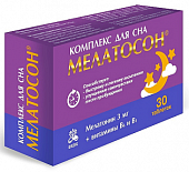Купить мелатосан комплекс для сна, таблетки покрытые оболочкой 30шт бад в Бору