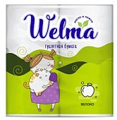 Купить велма (welma) бумага туалетная двухслойная яблоко, 4 шт в Бору