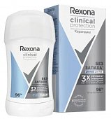 Купить rexona (рексона) clinical protection антиперспирант-карандаш гипоаллергенный без запаха 50 мл в Бору