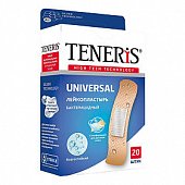 Купить пластырь teneris universal (тенерис) бактерицидный ионы ag полимерная основа, 20 шт в Бору