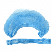 Купить шапочка-берет шарлотта нестерильная спанбонд плотность 15/м2, размер 1, длина 48см, голубая 125 шт в Бору