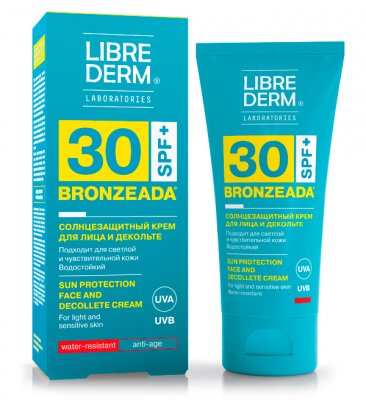 Купить librederm bronzeada (либридерм) крем солнцезащитный для лица и зоны декольте, 50мл spf30 в Бору