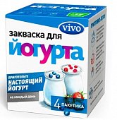 Купить vivo (виво) закваска для йогурта fit, пакетики 0,5г, 4 шт в Бору