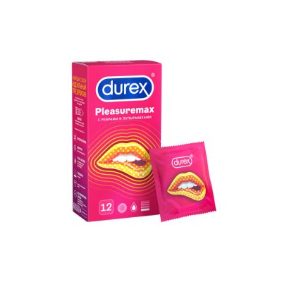 Купить durex (дюрекс) презервативы pleasuremax 12шт в Бору