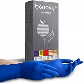 Купить перчатки benovy смотровые латексные нестерильные неопудренные повышенной прочности, размер хl, 25 пар в Бору
