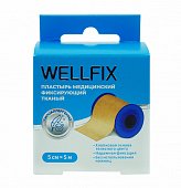 Купить пластырь веллфикс (wellfix) фиксирующий тканый телесный 5х500см в Бору